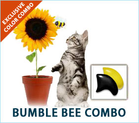 Bumblebees are getting to work, and sunflowers are stretching their petals. Cats love to watch it all happen while sporting our Sunflower Cat Combo in solidarity with the bees and the blooms.