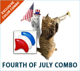 Your cat may not want to join in on the barbecues or fireworks displays, but he or she can still participate in the 4th of July fun with these celebratory red, white, and blue nail caps.