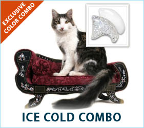 Cold drinks on ice make summertime special and relaxing. Your feline friend will look cool as a cucumber wearing our Ice Cold nail combo this summer.