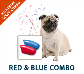 The colors of the 4th of July aren't just limited to human fashion. Your dog can strut some stuff in style this summer holiday season, too, with our Red and Blue Combo.
