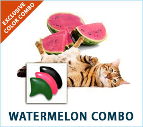 Watermelon and summer go together and so do cats and our Watermelon Combo. Your cat's cool, refreshing nails will match the season perfectly.